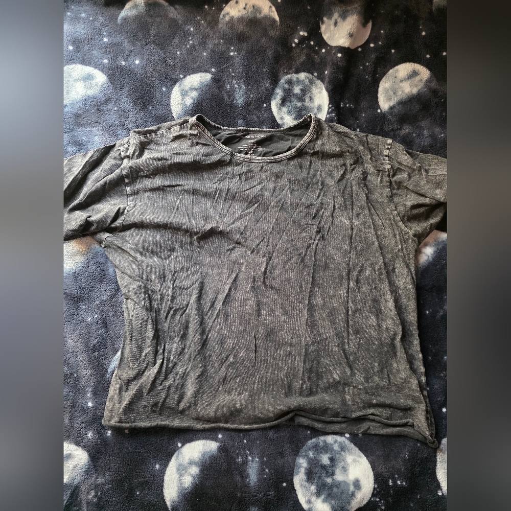 Gray Black Crop Top